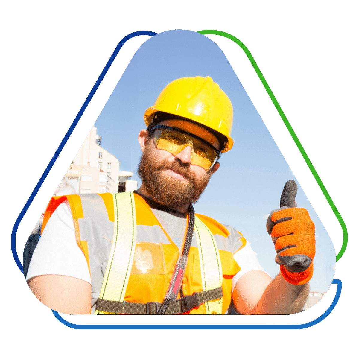 Construction worker giving a thumbs up, representing equipment financing for business growth and success.