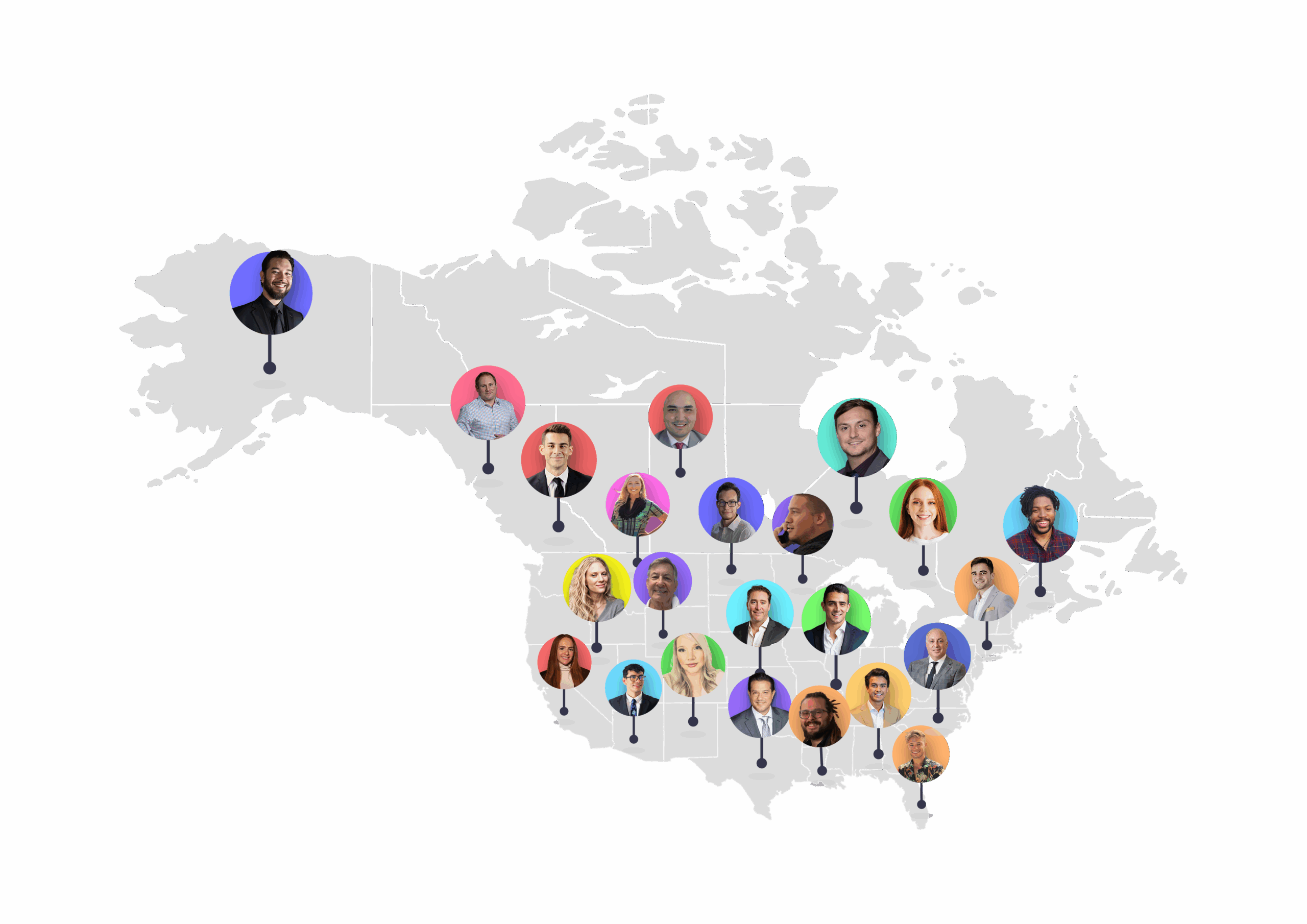 North America AFN Service Areas Coverage Map