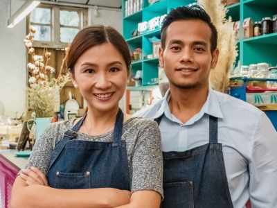 Business professional looking confidently towards the future, representing effective strategies for finding seasonal workers.