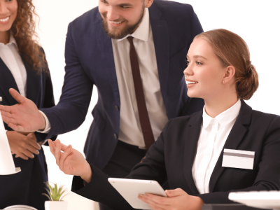 Business professionals discussing alternative funding solutions for startups in a modern office setting.